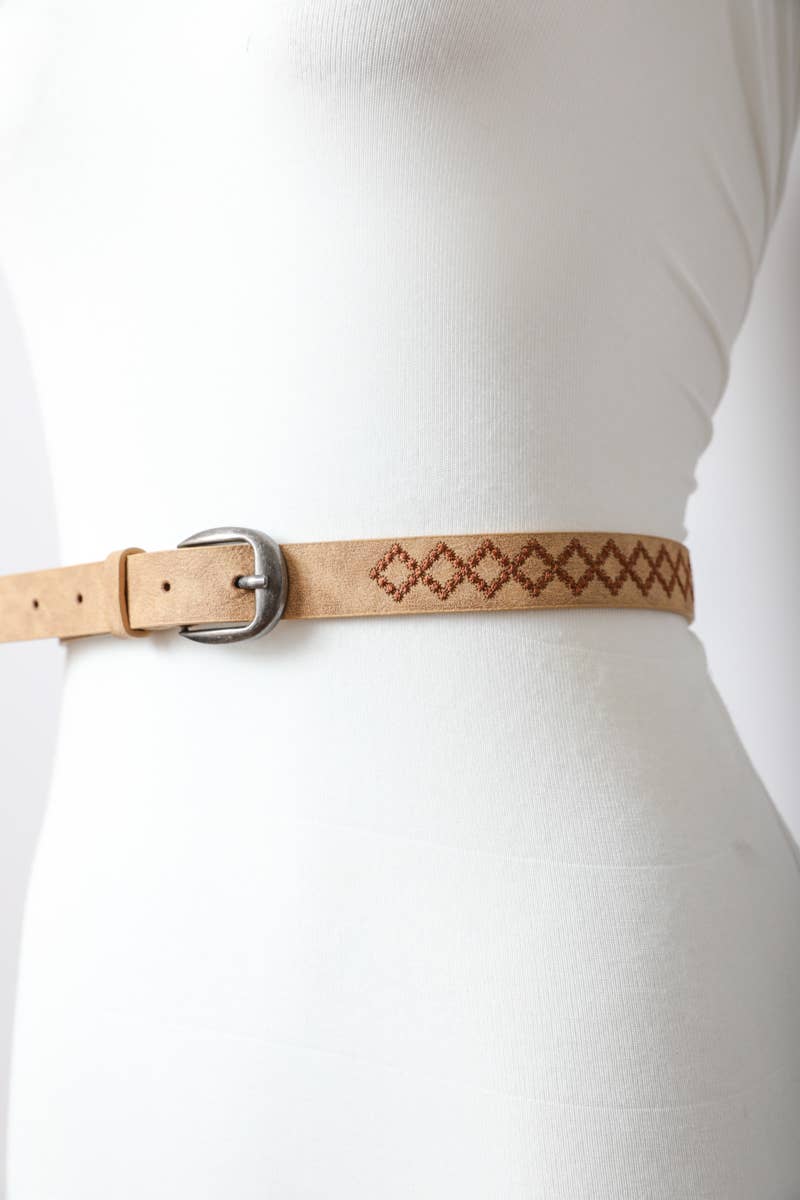 Leto Accessories - Skinny Punched Out Belt