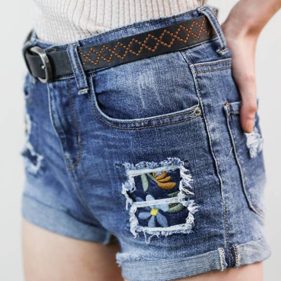 Leto Accessories - Skinny Punched Out Belt