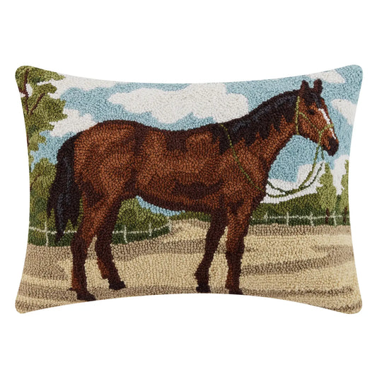 Brown Horse Pillow